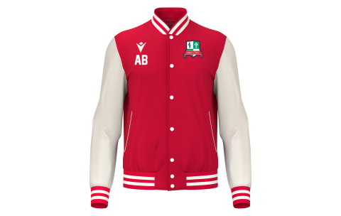 BBRFC - FIDDLE VARSITY COLLEGE JACKET RED/OFFWHT