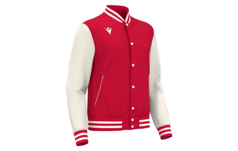 BBRFC - FIDDLE VARSITY COLLEGE JACKET RED/OFFWHT