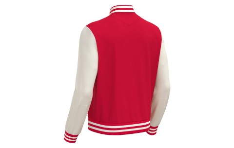 BBRFC - FIDDLE VARSITY COLLEGE JACKET RED/OFFWHT