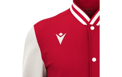 BBRFC - FIDDLE VARSITY COLLEGE JACKET RED/OFFWHT