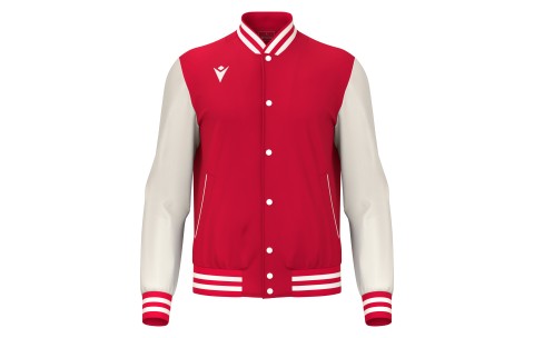 BBRFC - FIDDLE VARSITY COLLEGE JACKET RED/OFFWHT
