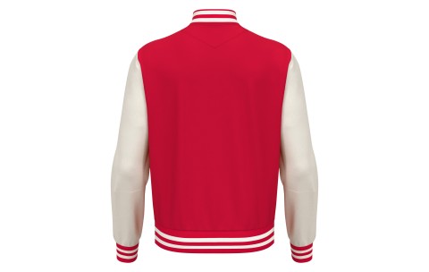BBRFC - FIDDLE VARSITY COLLEGE JACKET RED/OFFWHT