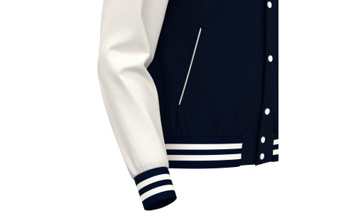 BBRFC - FIDDLE VARSITY COLLEGE JACKET NAV/OFFWHT